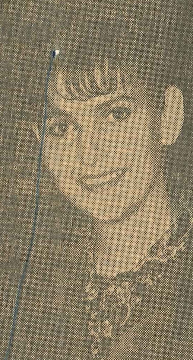 Newspaper portrait of Anna Maria Hitz, the heiress, in 1965.